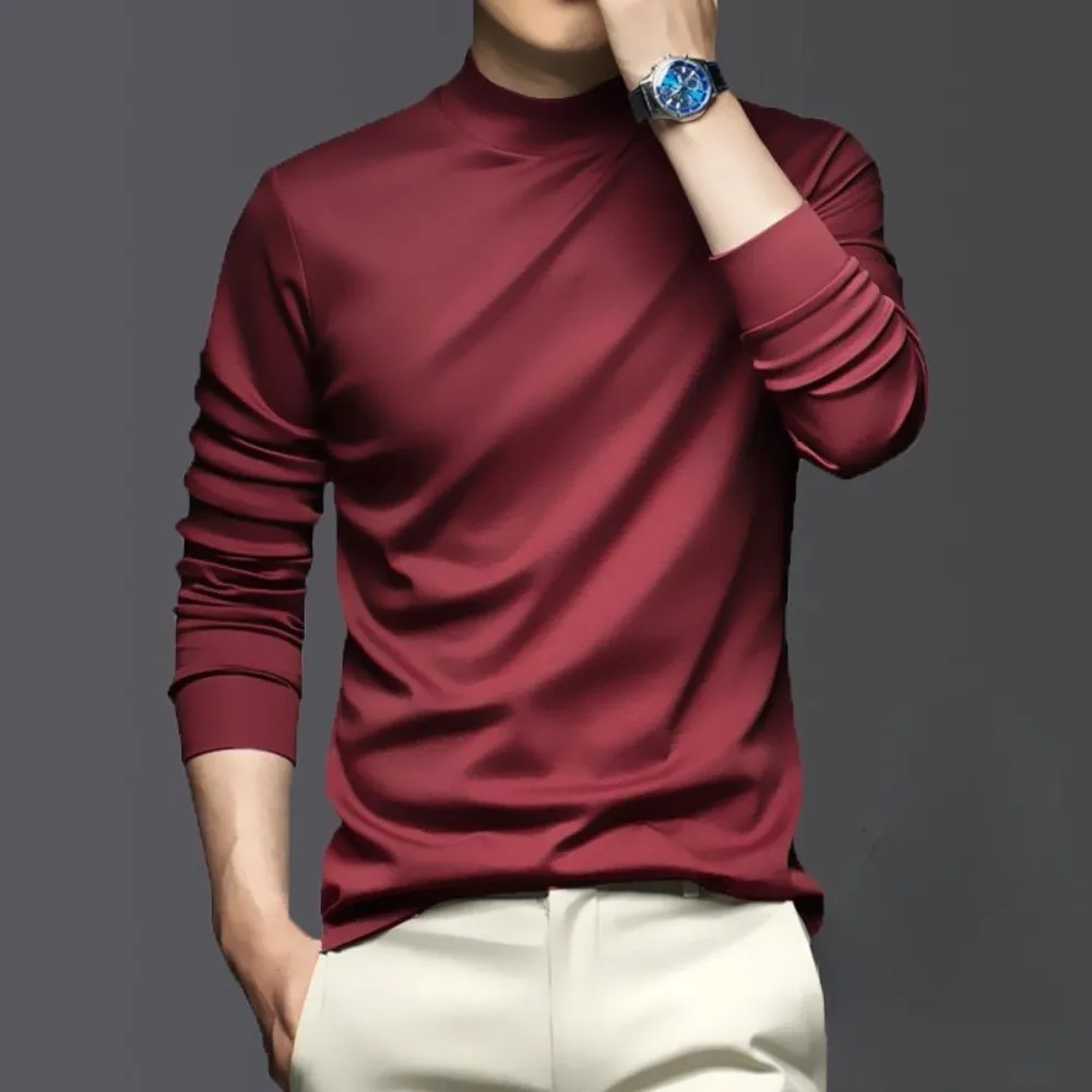 Men's Slim Fit Turtleneck Shirt for Layering – Jason