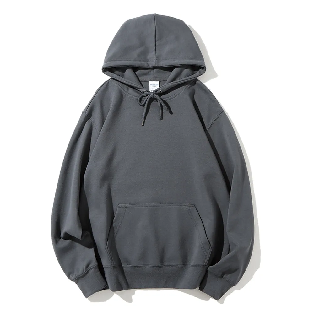Mens Vintage Darkness Style Print Graphic Pullover With Kangaroo Pocket Hoodies