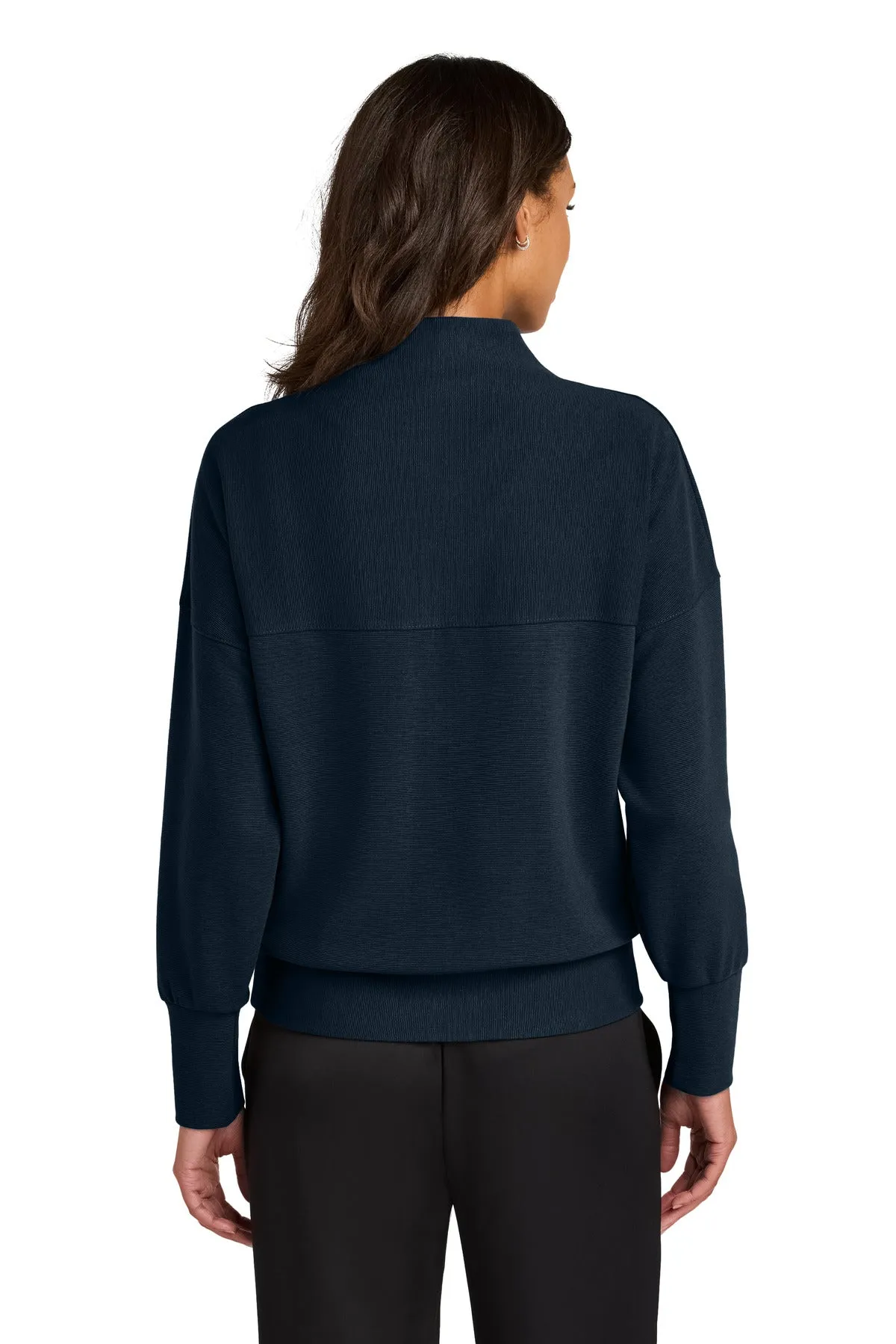 Mercer Mettle Women's Linear Texture 1/4-Zip MM3041 Night Navy
