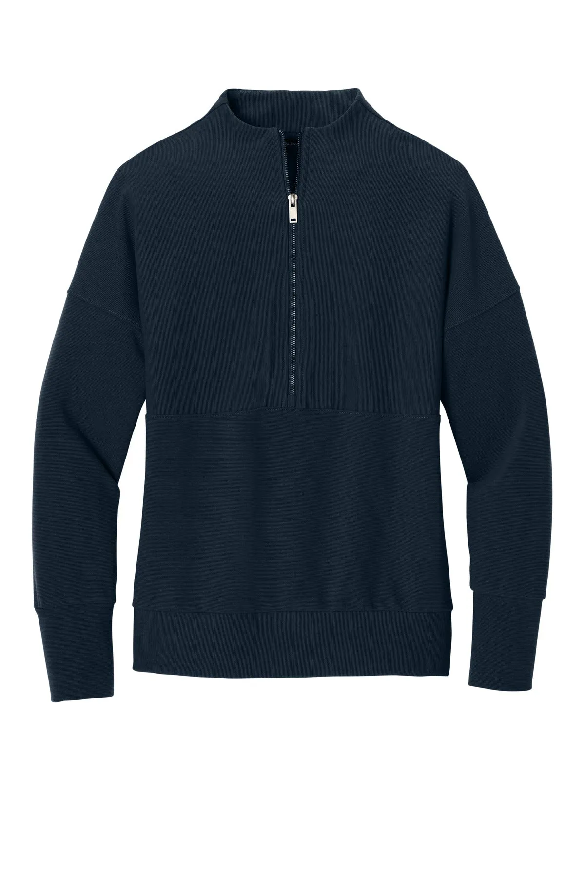 Mercer Mettle Women's Linear Texture 1/4-Zip MM3041 Night Navy