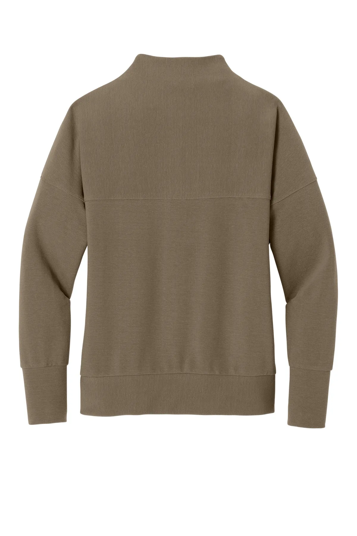 Mercer Mettle Women's Linear Texture 1/4-Zip MM3041 Warm Taupe