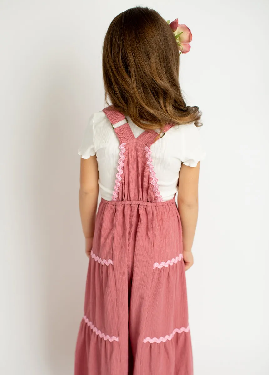 Mercy Overalls in Wild Rose