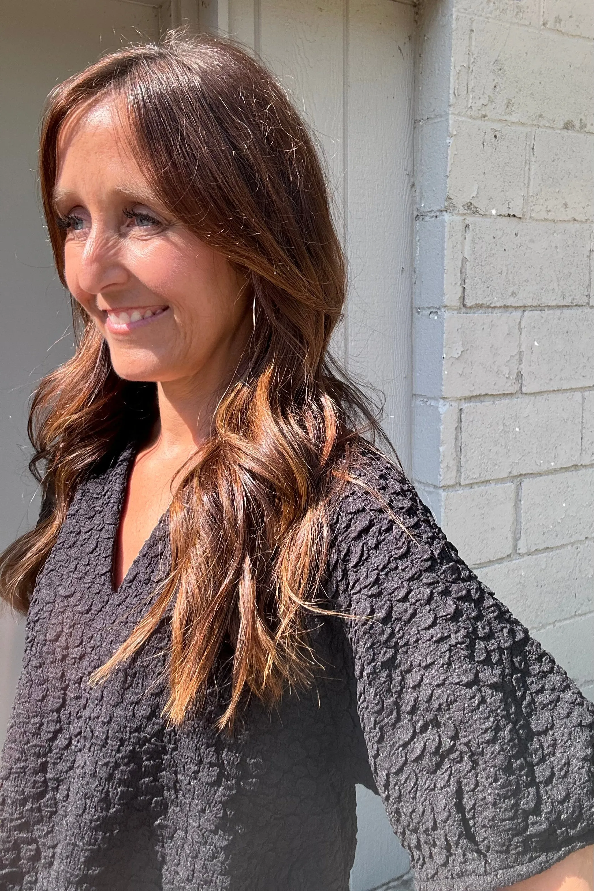 Micki Short Sleeve Textured Top