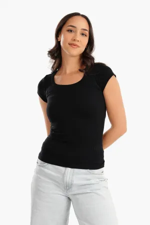 Microfiber Ribbed Top