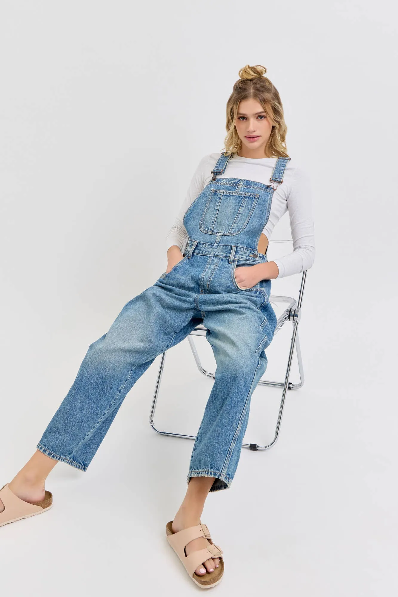 Mid Waisted Barrel Overall
