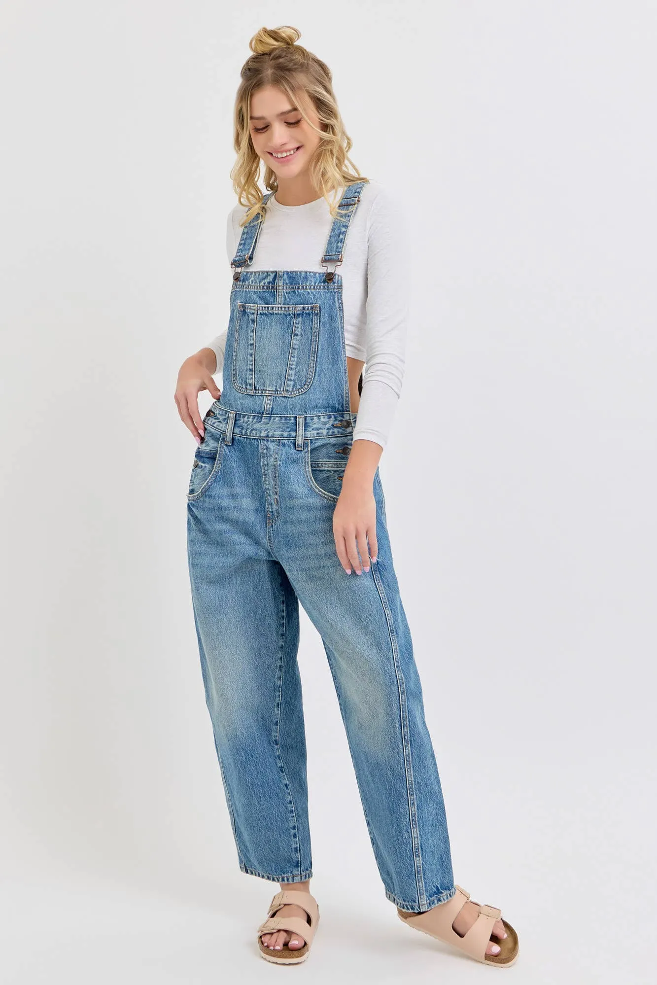 Mid Waisted Barrel Overall