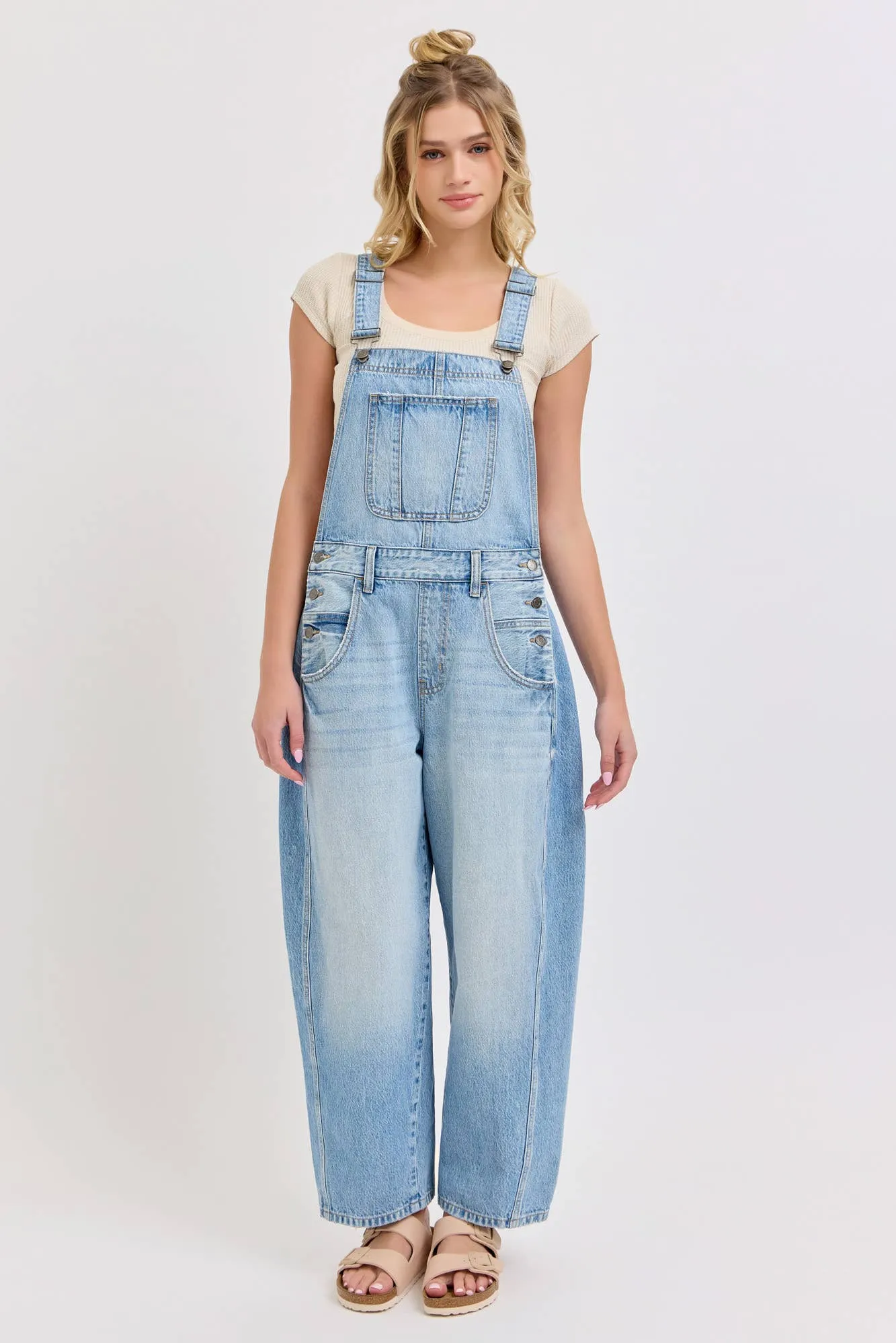 Mid Waisted Barrel Overall