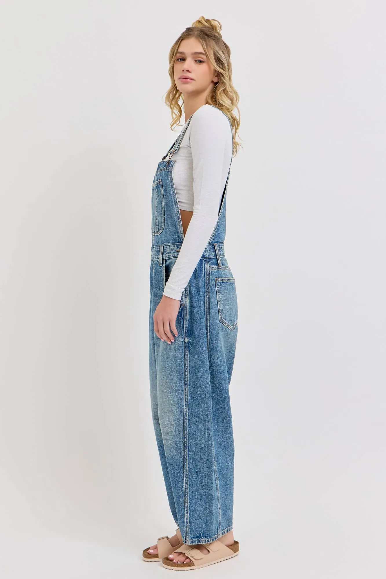 Mid Waisted Barrel Overall