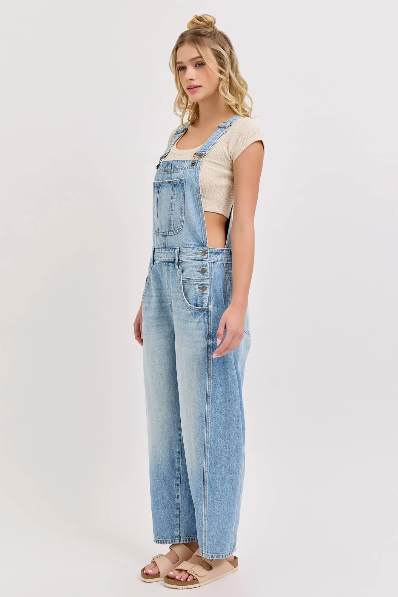 Mid Waisted Barrel Overall