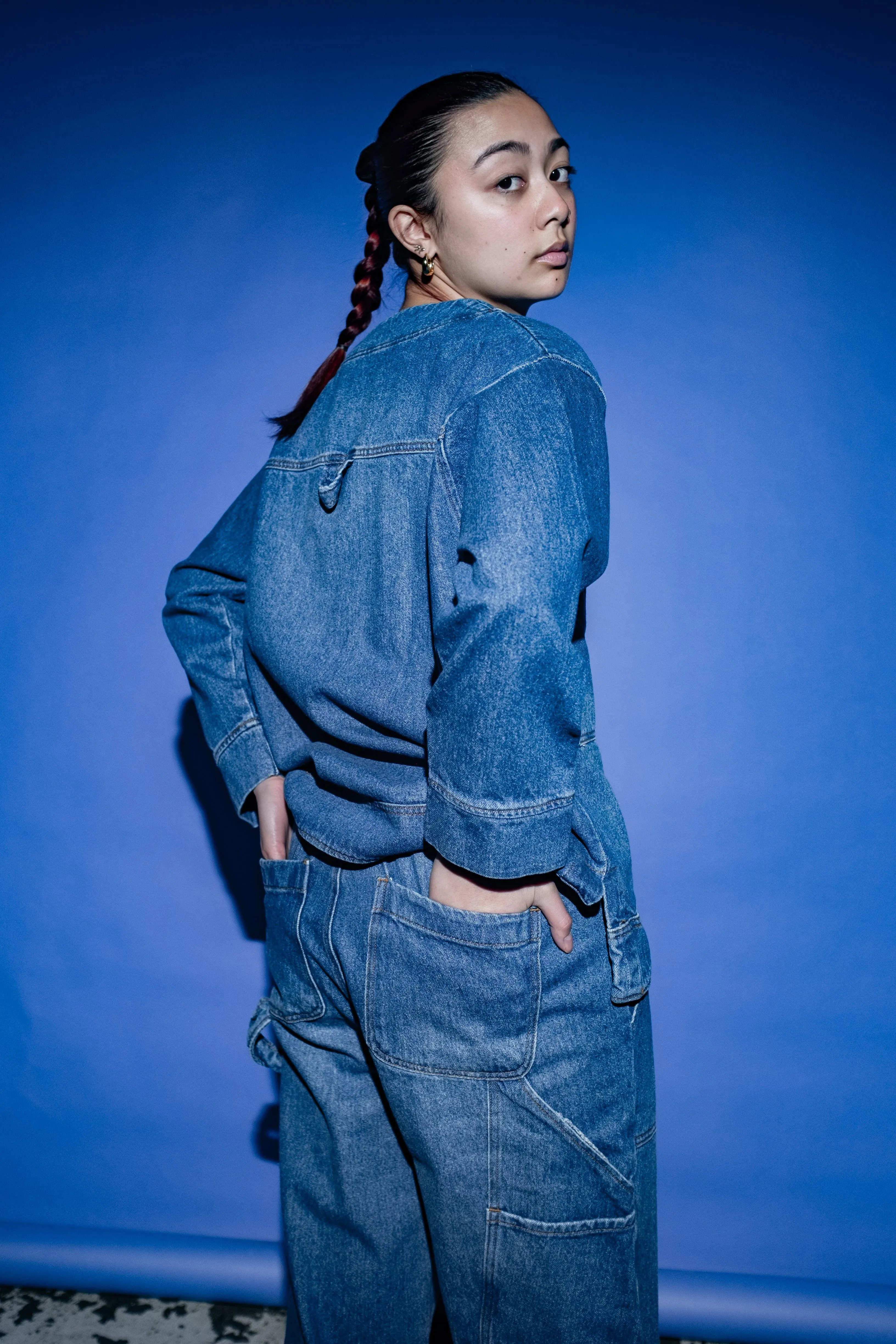 Miguel Denim Cardigan in Blue
