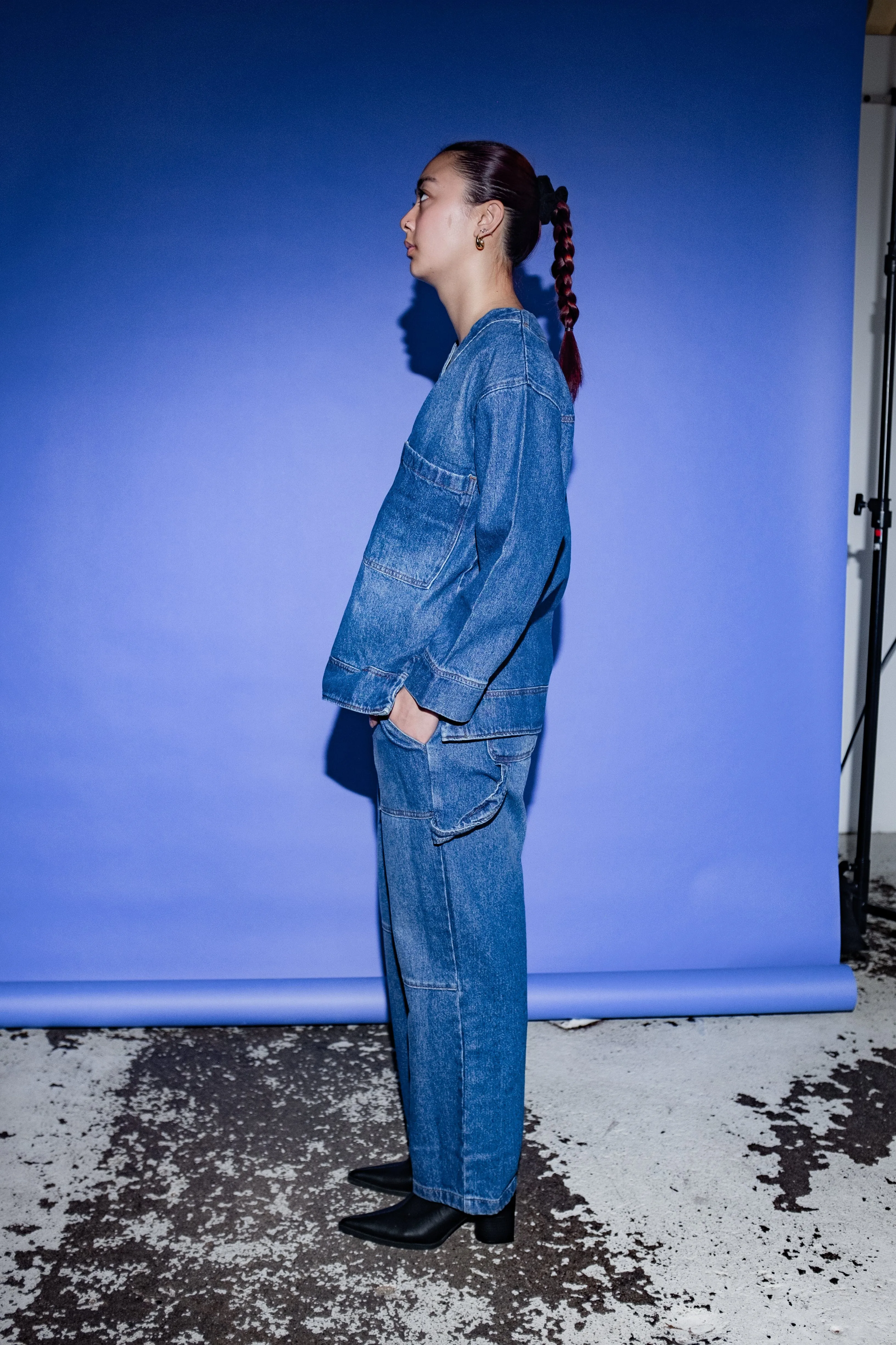 Miguel Denim Cardigan in Blue