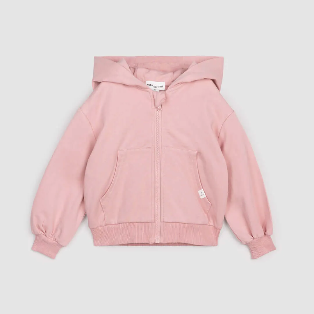 Miles The Label | Rose Miles Basics Girls' Zip-Up Hoodie
