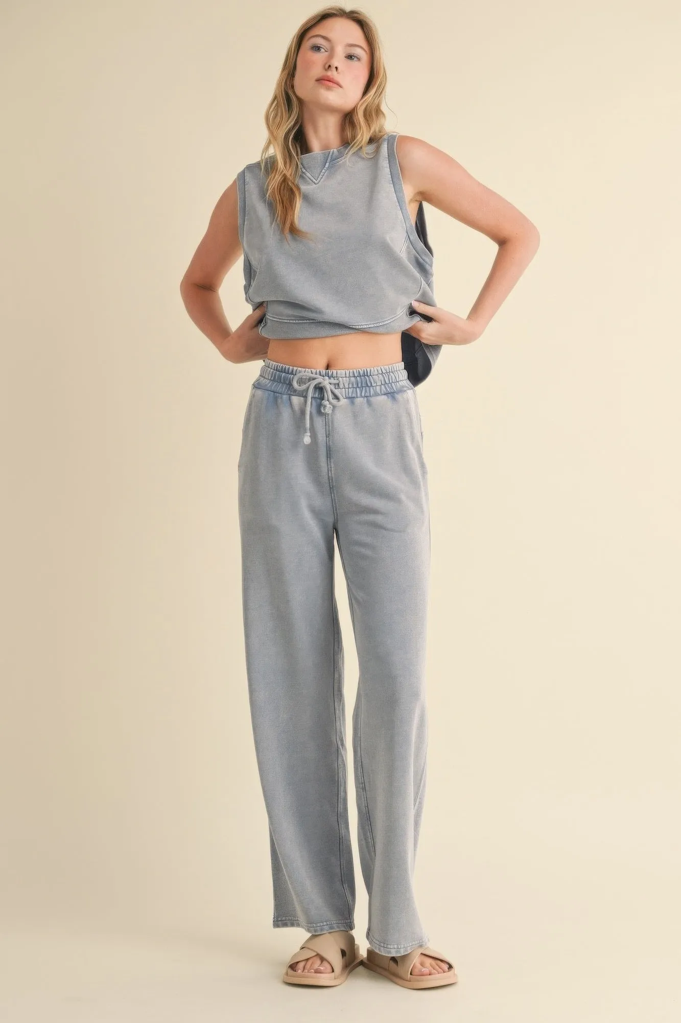 Mineral Wash Sleeveless Top