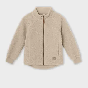 MINI A TURE - Matcedric Teddyfleece Zip Jacket - Sesame