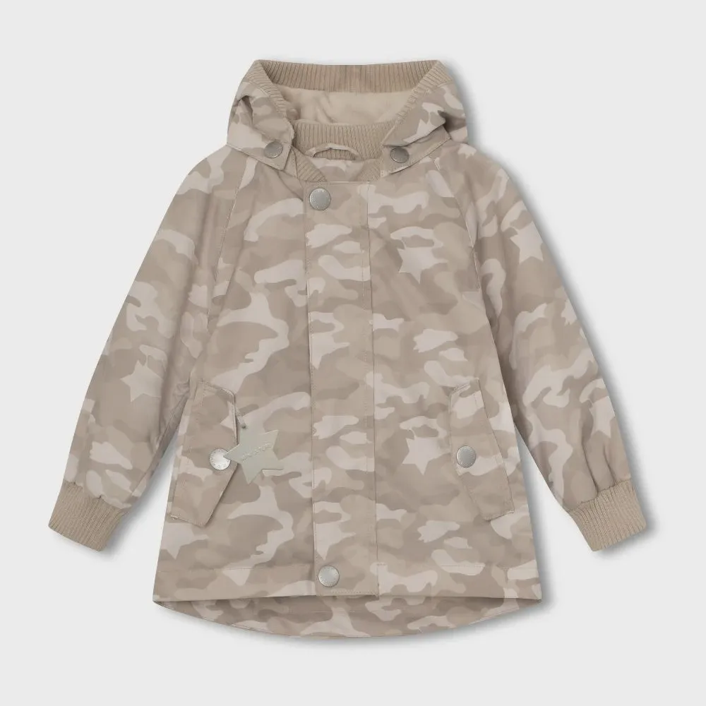 Mini a ture - Matwally Fleece Lined Printed Spring Jacket - Sand Camo