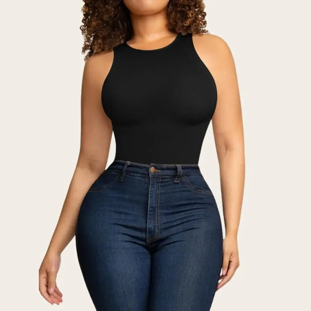 Mireille - Elegant High Neck Women's Shaping Bodysuit 1 1 free