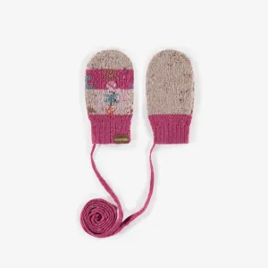 Mitaines de maille en jacquard, bébé || Jacquard knitted mittens, baby