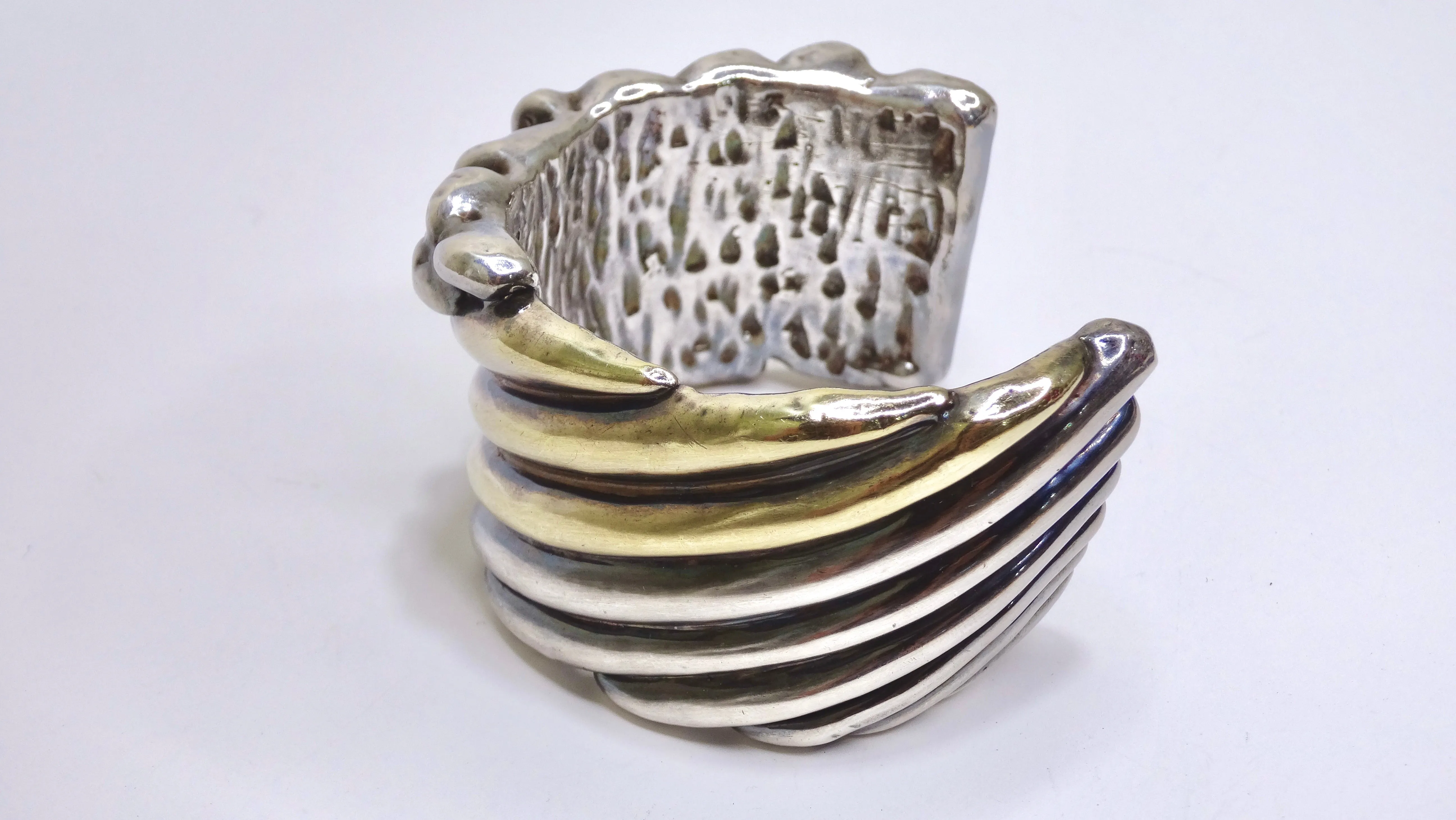 Mixed Metal Hollow Cuff