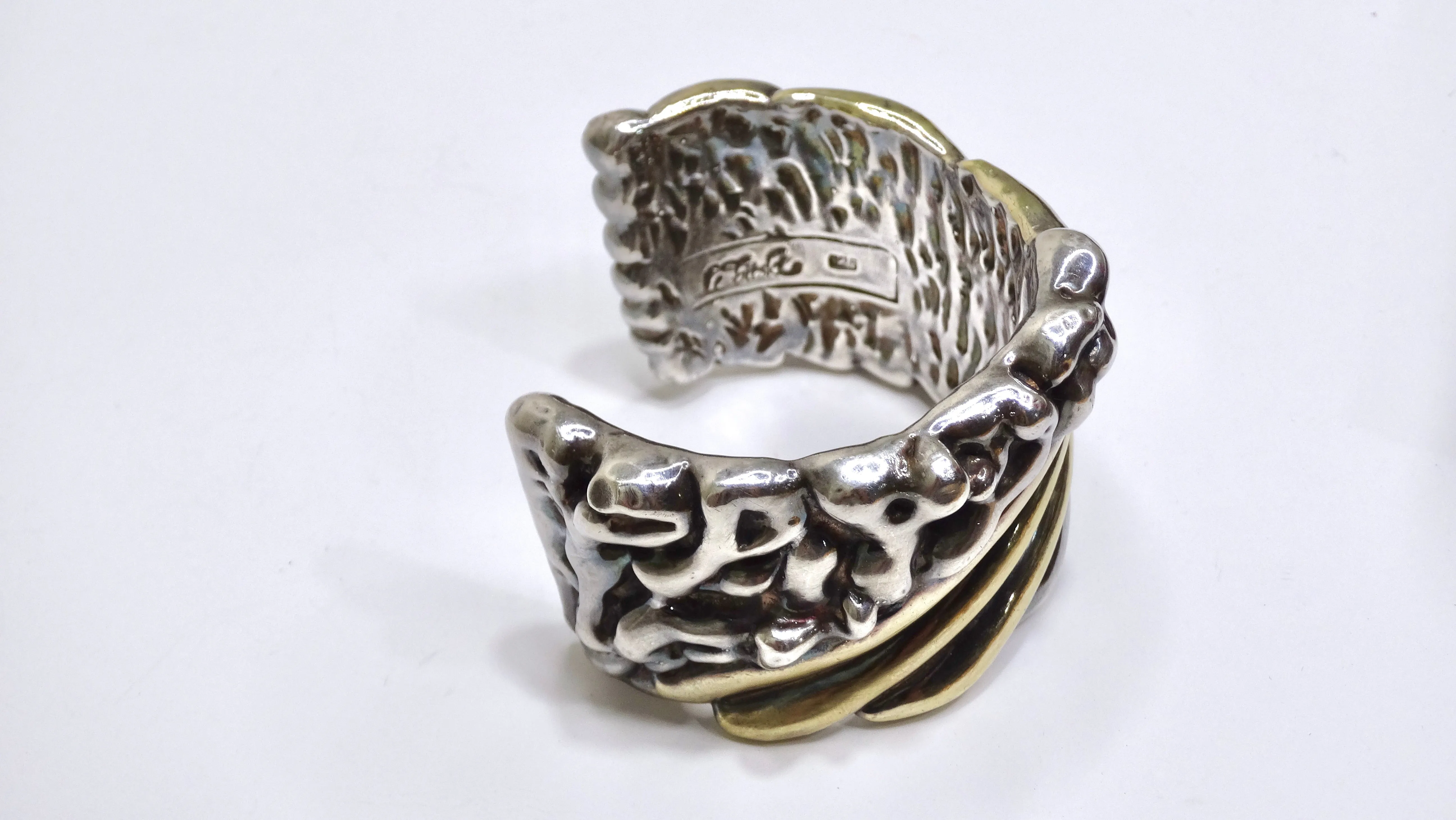 Mixed Metal Hollow Cuff