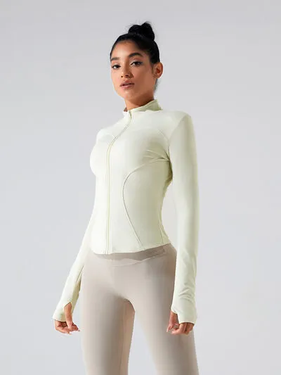 Mock Neck Zip Up Active Outerwear