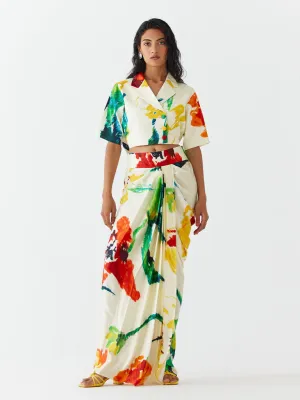 Monet Crop Blazer & Skirt Set