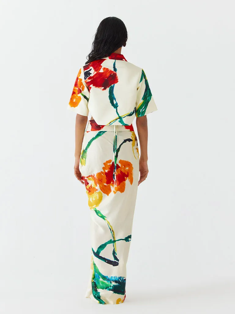 Monet Crop Blazer & Skirt Set