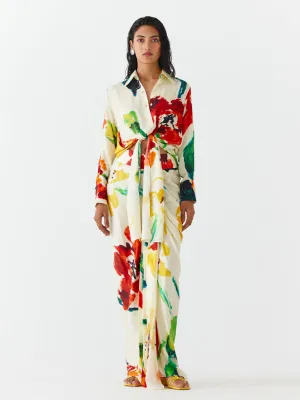 Monet Knot Shirt & Skirt Set
