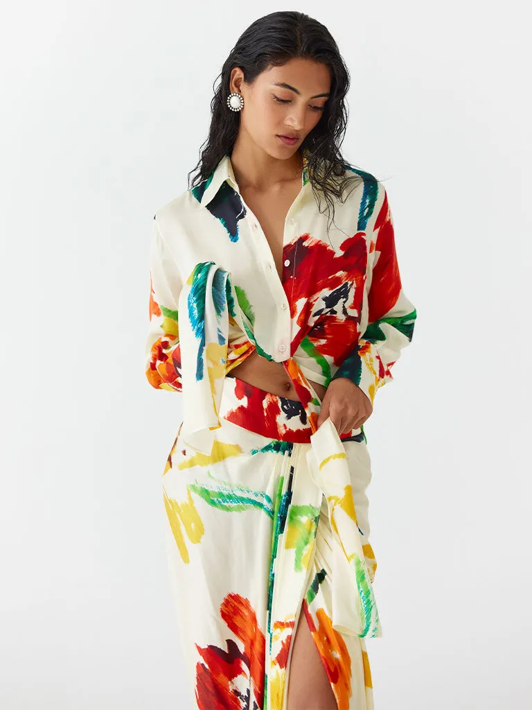 Monet Knot Shirt & Skirt Set