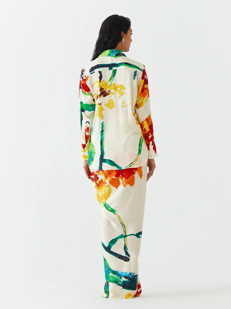 Monet Knot Shirt & Skirt Set