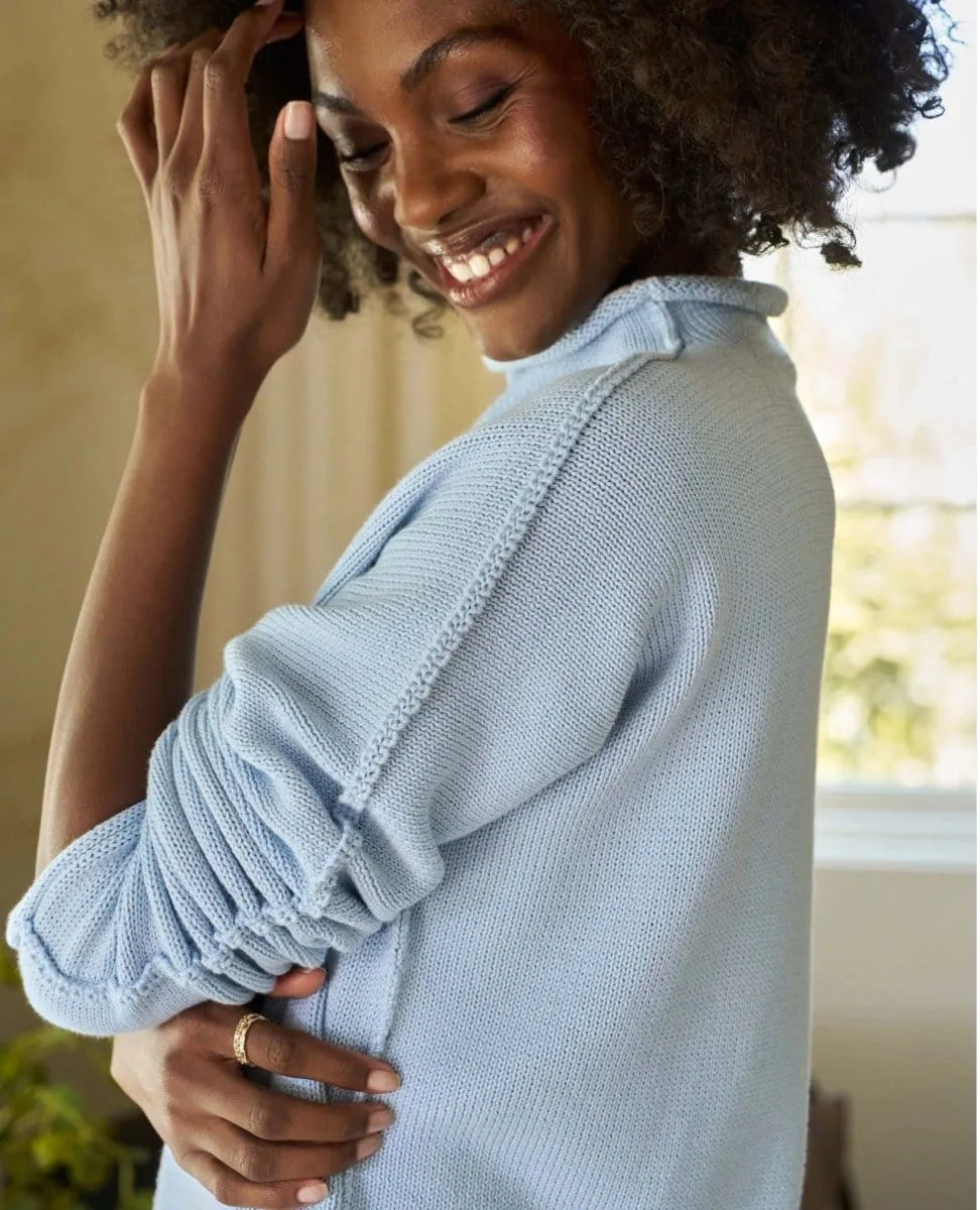 Monterey Cotton Sweater Ice Blue
