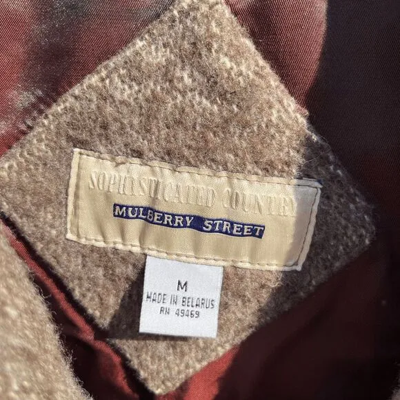 Mulberry Street 75% Wool Jacket Southwestern Transitional Coat Jacket, Size M