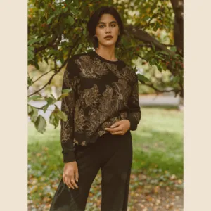 Mushroom Crewneck Sweatshirt - Black