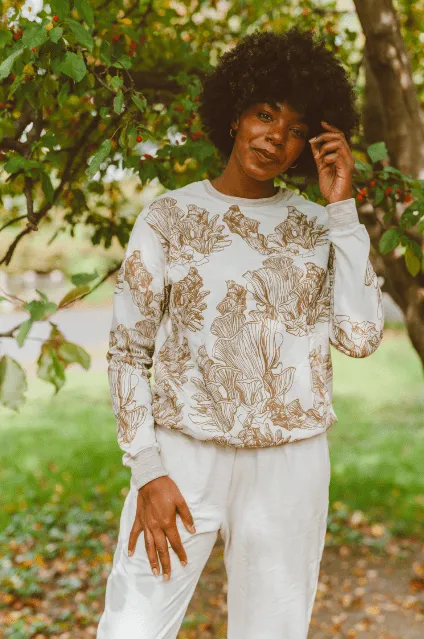 Mushroom Crewneck Sweatshirt - Oatmeal