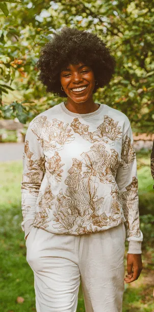 Mushroom Crewneck Sweatshirt - Oatmeal