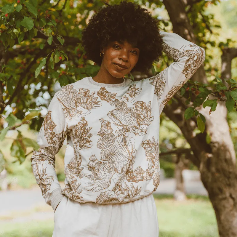 Mushroom Crewneck Sweatshirt - Oatmeal