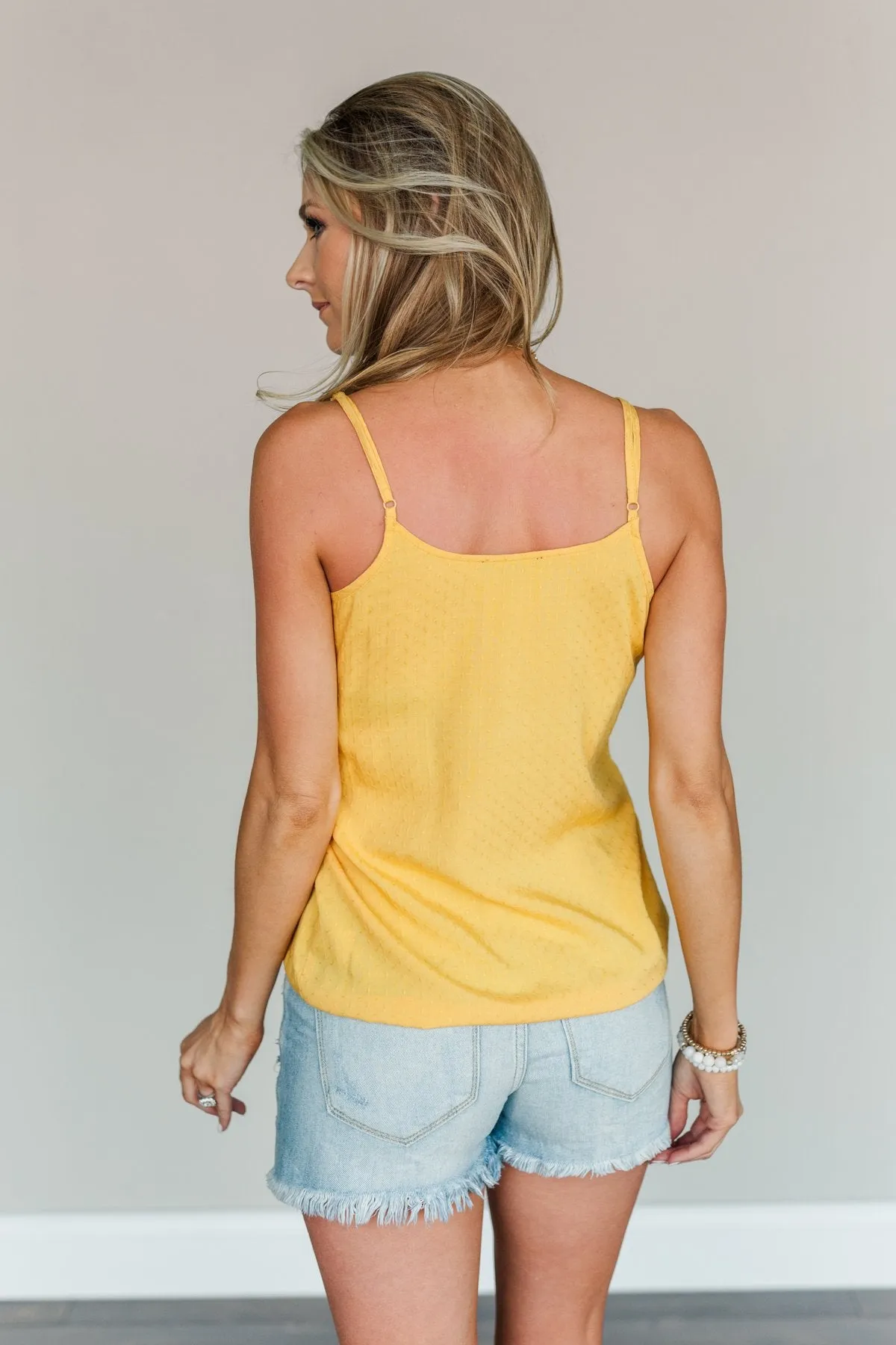 Must Be Dreaming Tank Top- Golden Yellow