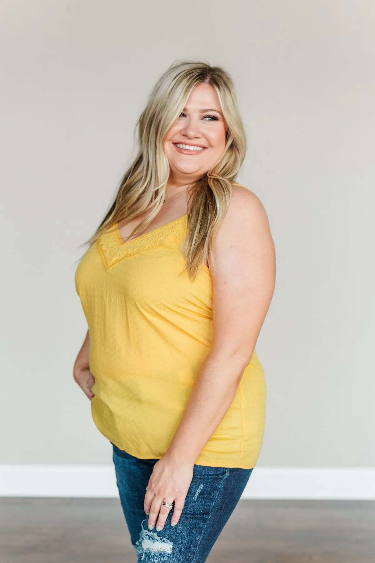 Must Be Dreaming Tank Top- Golden Yellow