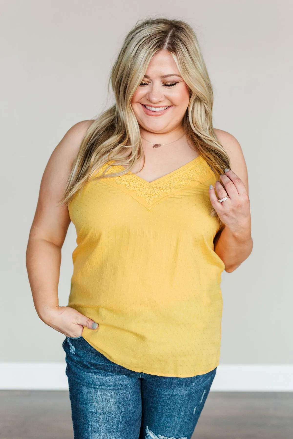 Must Be Dreaming Tank Top- Golden Yellow