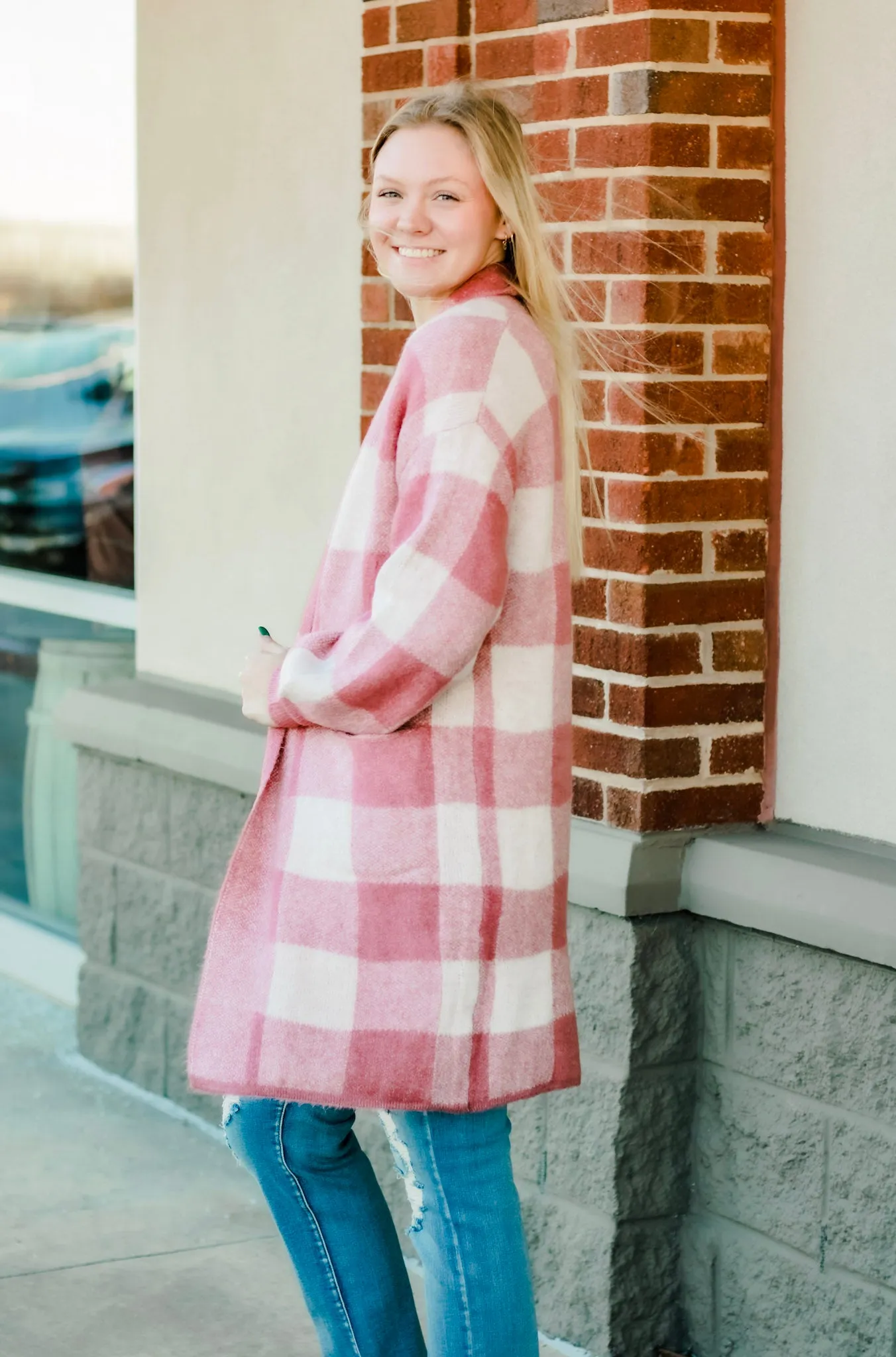 My Favorite Check Teddy Cardigan