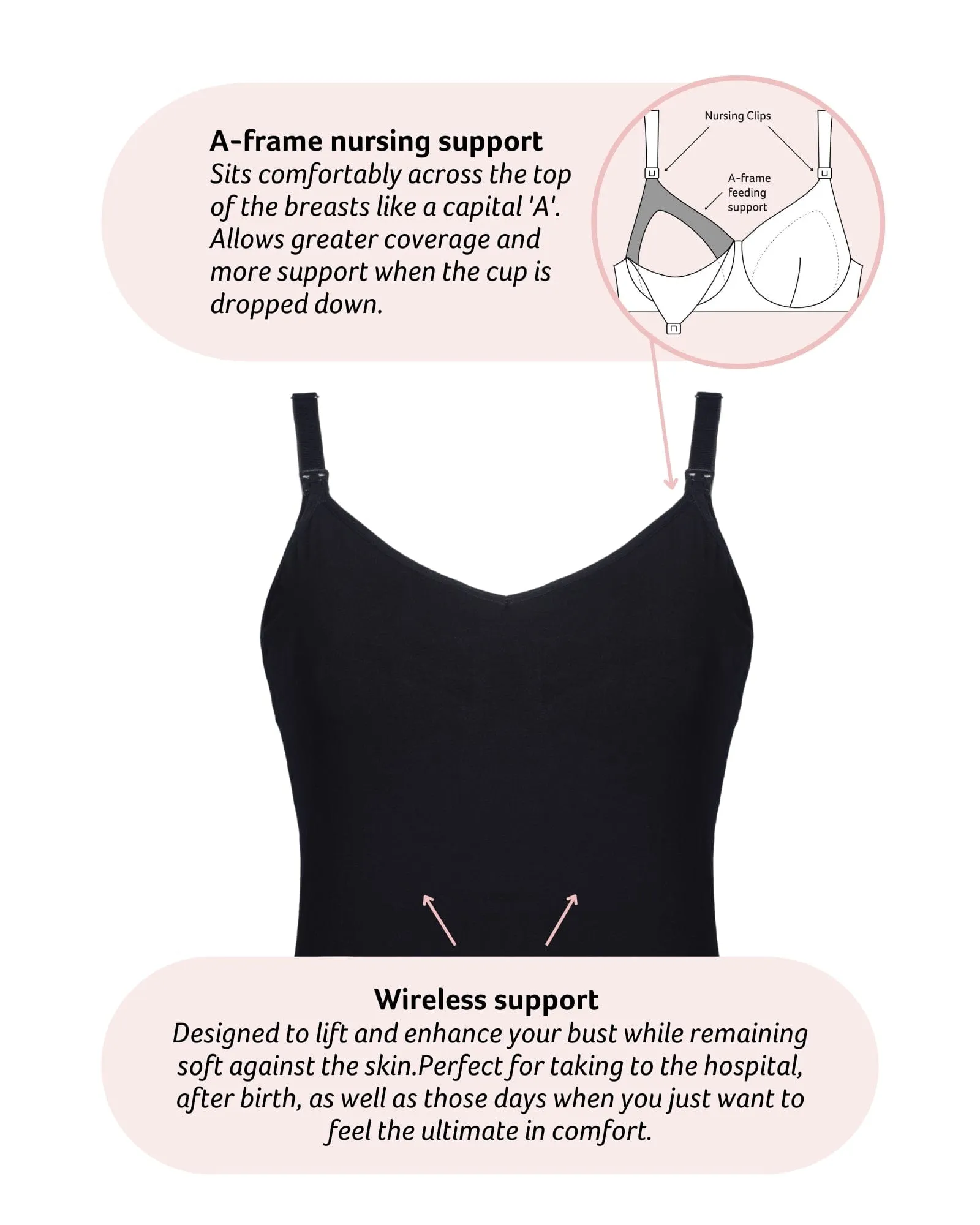 My Necessity Nursing Tank - Black
