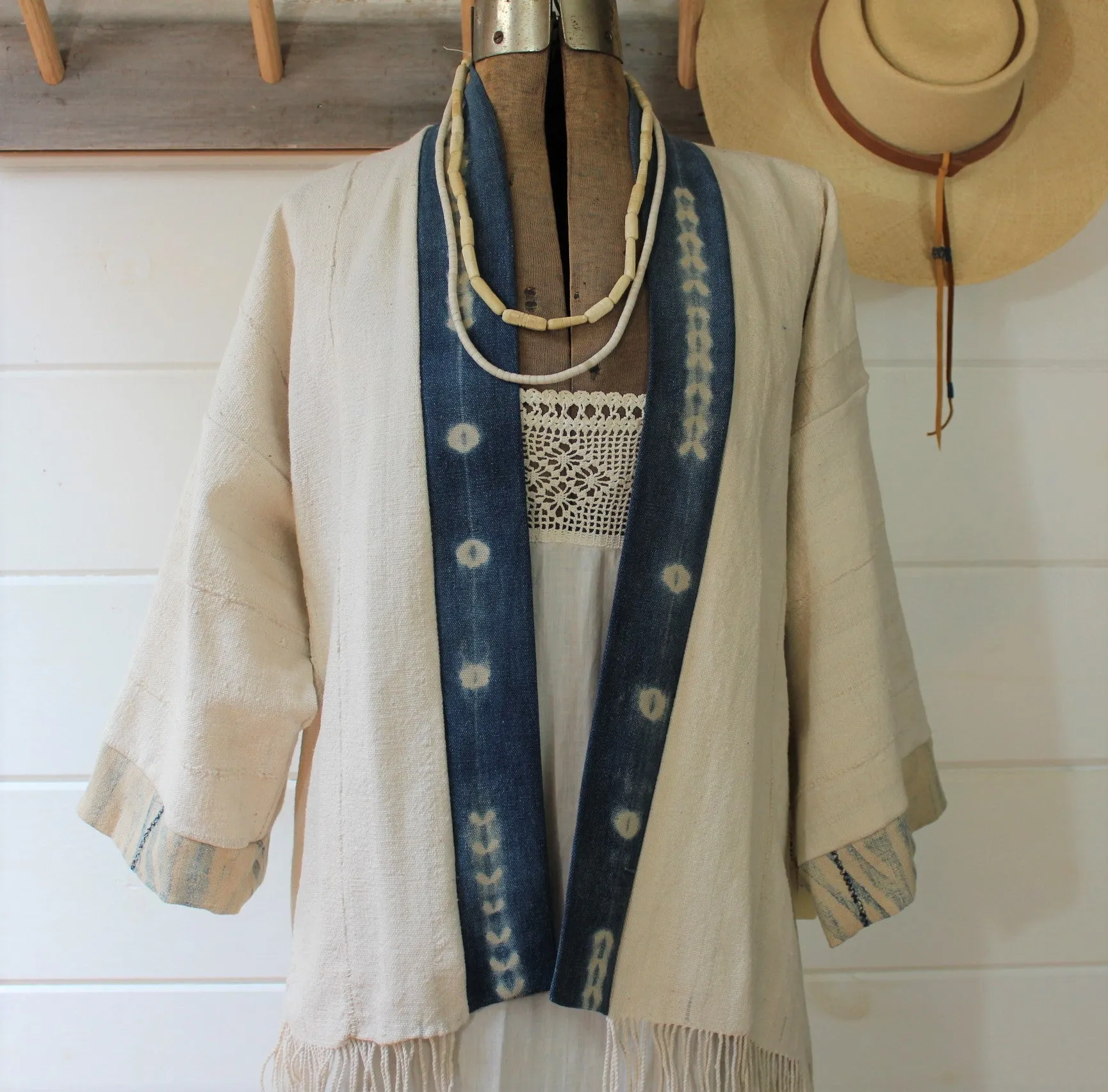 Natural   Indigo Shibori Jacket