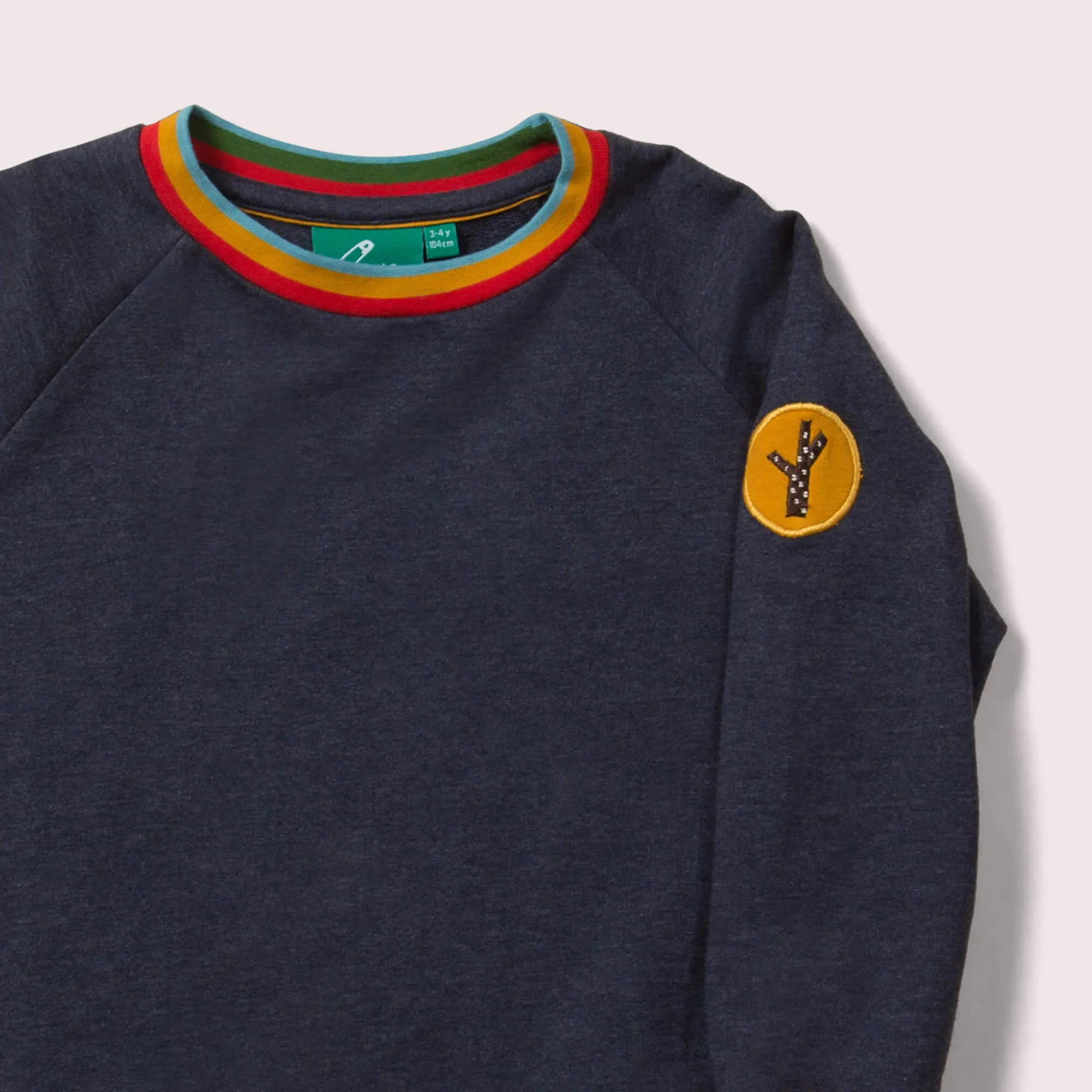 Navy Marl Rainbow Raglan Sweatshirt