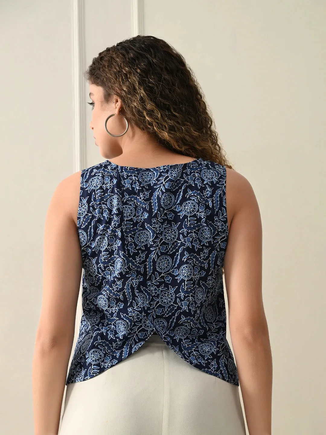Navy Mirage Top