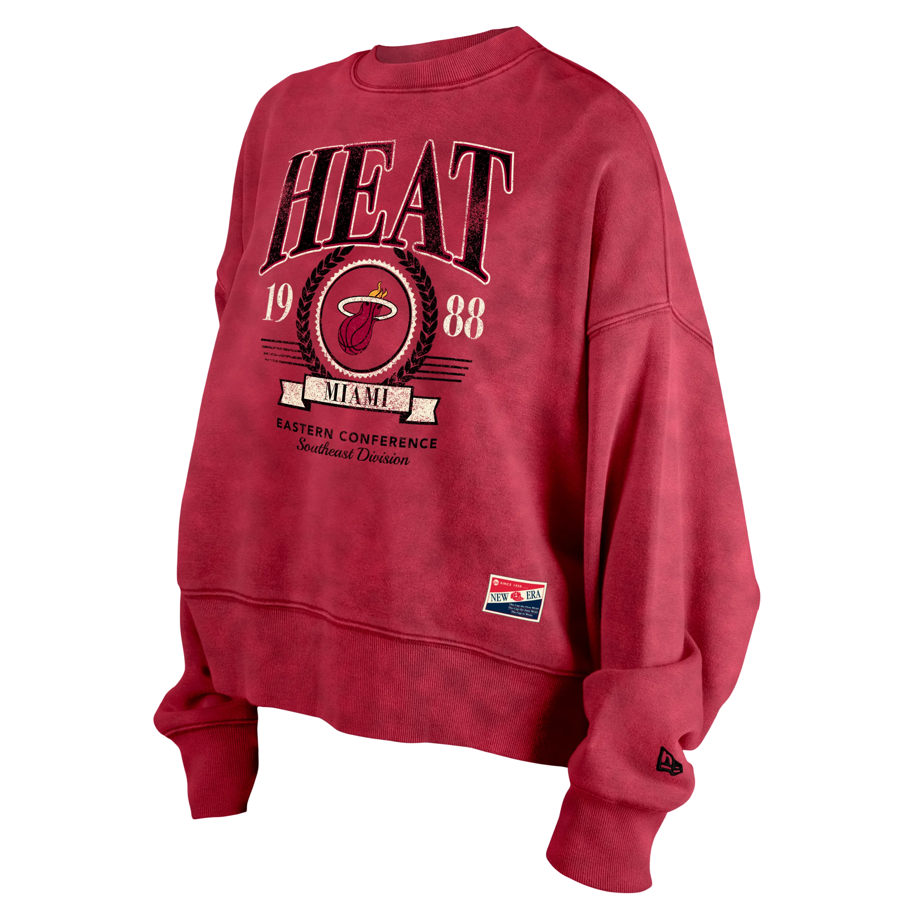 New Era Miami HEAT Red Women's Boxy Crewneck