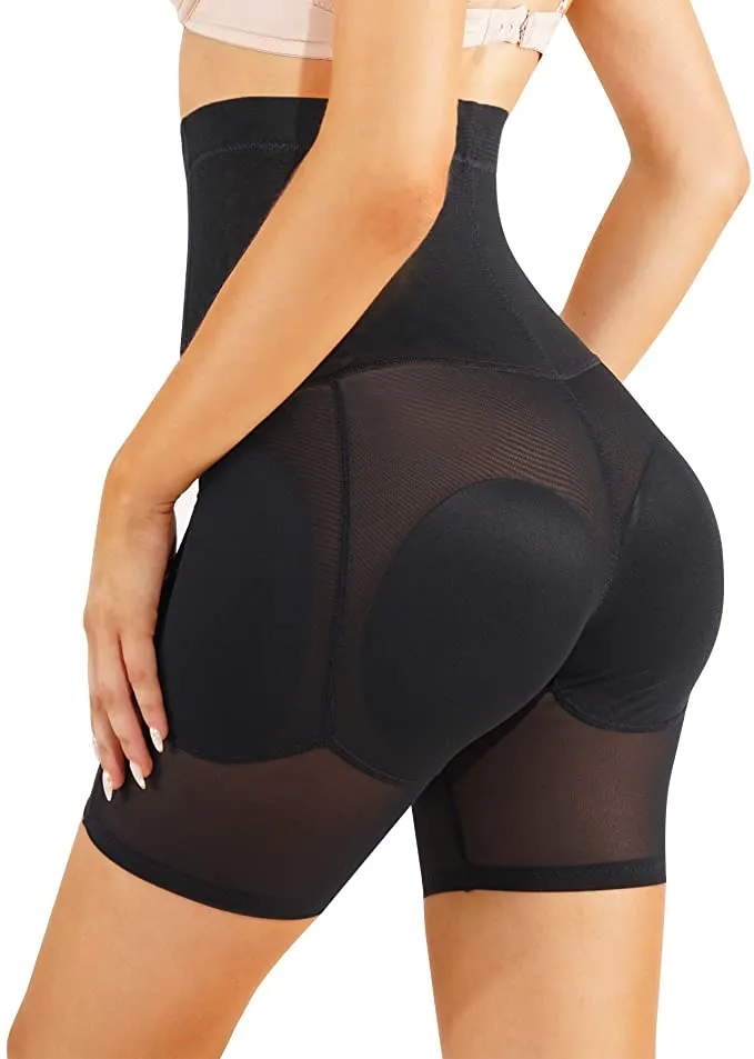 New Gotoly Women Shapewear Control Panties Butt Lifter Padded Hip Enhancer Body Shaper Seamless Underwear Hi- Waist Short, Black, Sz XXLarge!