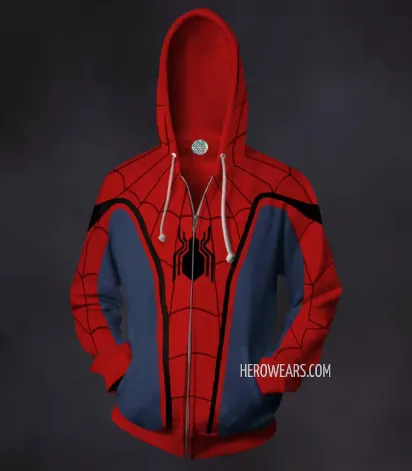 NEW Retails $72, Spider-man Parker Home MK1 Zipper Hoodie, Sz XL