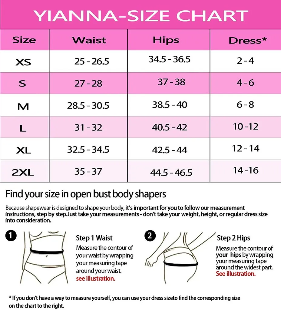 New YIANNA Shapewear for Women Tummy Control Seamless High-Waist Brief with Thong (Sz S/M!