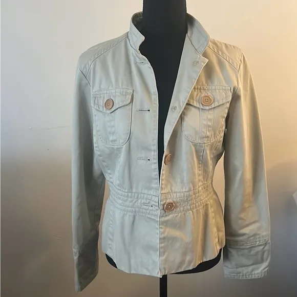Nine West Cropped Cotton Blazer, sz M