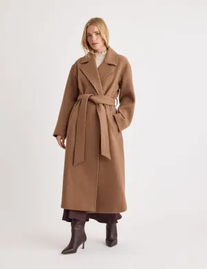NOBODYS CHILD Oversized Wool Blend Coat - Camel SzM