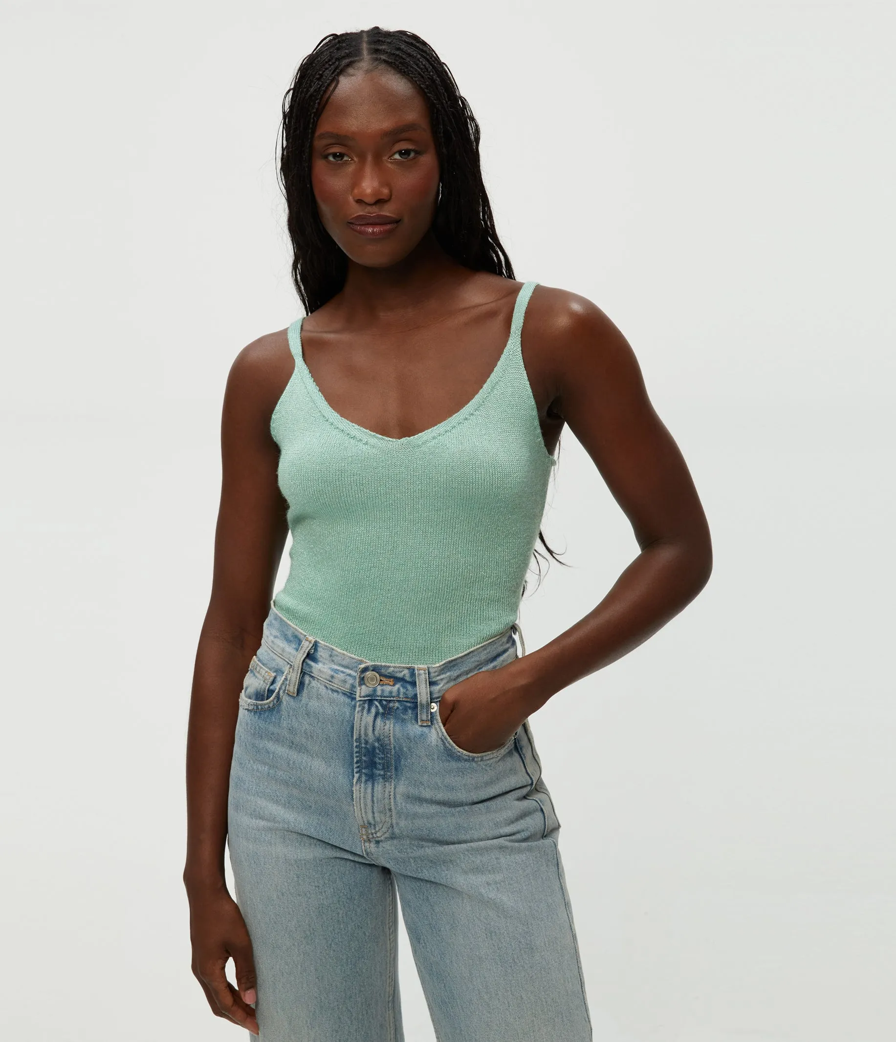 Nomi Metallic Sweater Camisole